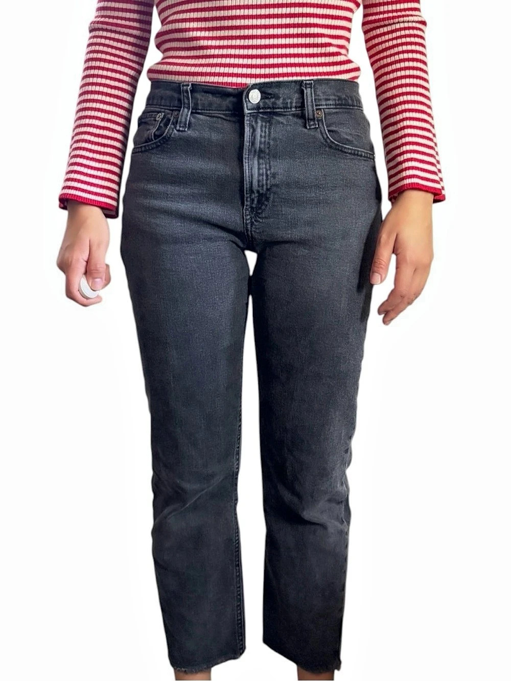 GAP Cheeky Straight Leg Jeans in Black Size 27 P